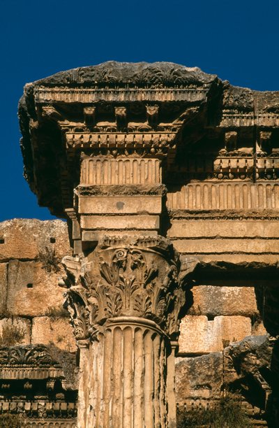 Świątynia Bachusa, detal intarsji, Okres Wysokiego Cesarstwa 27 p.n.e.-395 n.e. fot. autorstwa Roman Imperial Period