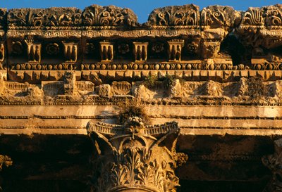 Świątynia Bachusa, detal intarsji, Okres Wysokiego Cesarstwa 27 p.n.e.-395 n.e. fot. autorstwa Roman Imperial Period