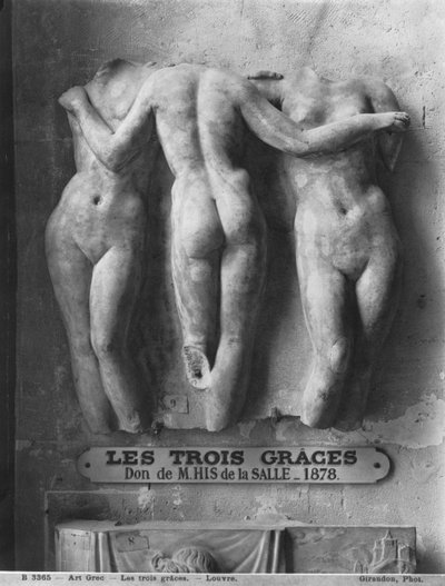 Trzy Gracje, rzymska kopia hellenistycznego oryginału greckiego z II wieku p.n.e. (marmur) autorstwa Roman Imperial Period