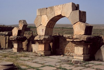 Widok targu Sertius, okres Wysokiego Cesarstwa (27 p.n.e.-395 n.e.) autorstwa Roman Imperial Period