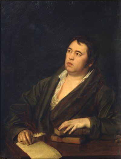 Portret poety Iwana A. Kryłowa 1769-1844, 1812 autorstwa Roman Maximovich Volkov