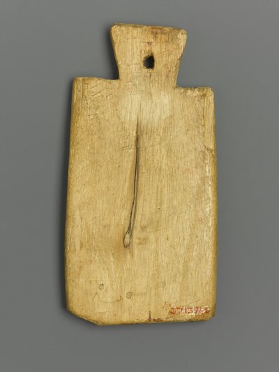 Zawieszka mumia z greckim napisem (drewno i pigment) autorstwa Roman Period Egyptian
