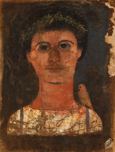 Całun mumia z malowanym portretem chłopca autorstwa Roman Period Egyptian