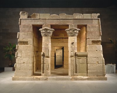 Świątynia Dendur, ok.10 pne (piaskowiec eolski) autorstwa Roman Period Egyptian