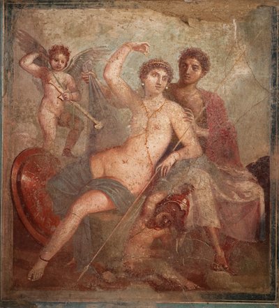 Mars i Wenus, I H. I wiek. OGŁOSZENIE. autorstwa Roman Pompeian wall painting.