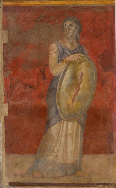 Stojąca kobieta trzymająca tarczę, ok. 50-40 p.n.e. autorstwa Roman Republican Period