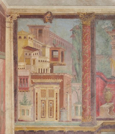 Malowidło ścienne z cubiculum willi w Boscoreale, ok. 50-40 r. p.n.e autorstwa Roman Republican Period