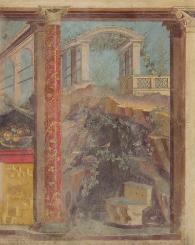 Malowidło ścienne z cubiculum willi w Boscoreale, ok. 50-40 r. p.n.e. autorstwa Roman Republican Period