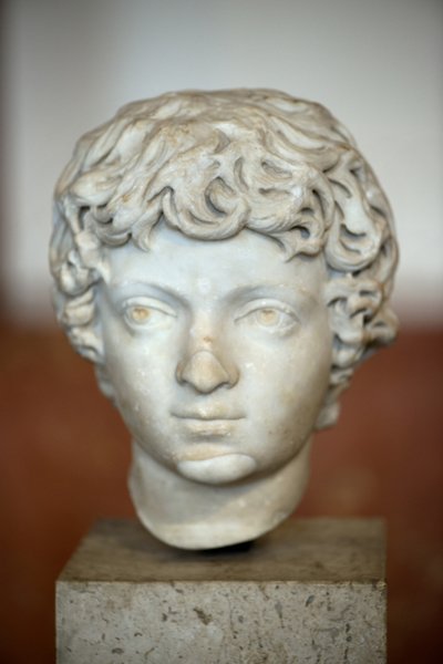 Sztuka Rzym Głowa rzymskiego cesarza Karakalli Dziecko (188-217 ne) autorstwa Roman Roman