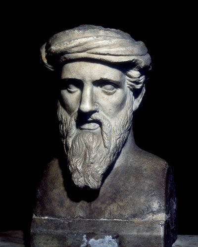 Popiersie Pitagorasa (6 pne), Muzeum Capitolini, Rzym. autorstwa Roman Roman