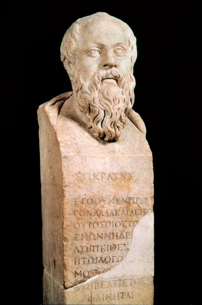 Popiersie Sokratesa (470 pne - 399 pne) Grecki filozof. Rzym muzeum capitolini. autorstwa Roman Roman