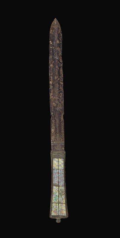 Sztylet (żelazo, brąz i szkło) autorstwa Roman Roman