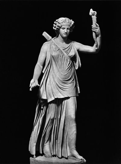 Diana Lucifera (marmur) (zdjęcie czarno-białe) autorstwa Roman Roman