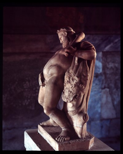 Pijany Herkules. Rzeźba Domu Jelenia, V wiek p.n.e. - I wiek n.e. autorstwa Roman Roman