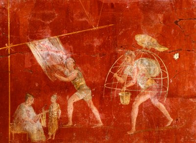 Fresk przedstawiający pralnię z Pompei (Lista Światowego Dziedzictwa UNESCO). autorstwa Roman Roman