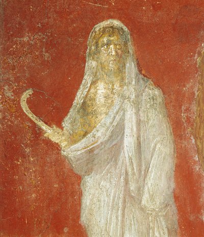 Fresk przedstawiający Saturna z Pompejów autorstwa Roman Roman