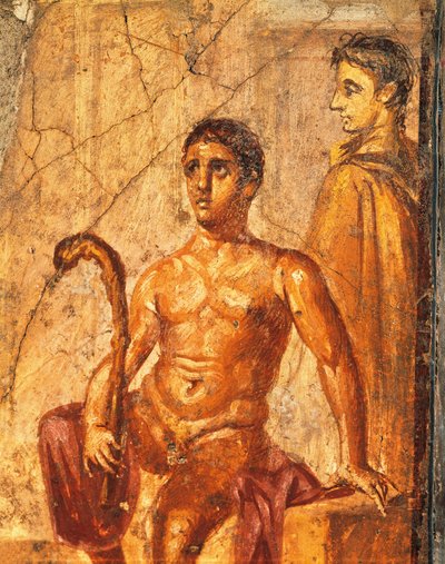 Fresk przedstawiający Selene i Endymiona, z Domu Stulecia, Pompeje, Kampania, Włochy autorstwa Roman Roman