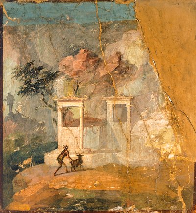 Fresk przedstawiający zaginionego barana, Pompeje (Lista Światowego Dziedzictwa UNESCO autorstwa Roman Roman