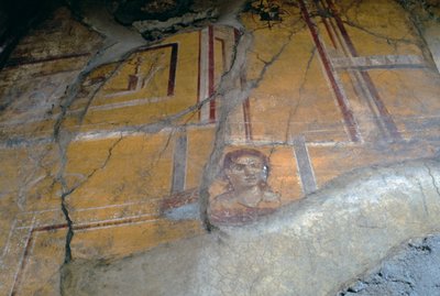 Fresk z Domu Złotych Kupidynów w Pompejach (Lista Światowego Dziedzictwa UNESCO). autorstwa Roman Roman