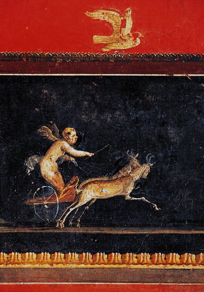Fryz z amorkiem, Dom Vettii, Pompeje (Lista Światowego Dziedzictwa UNESCO autorstwa Roman Roman