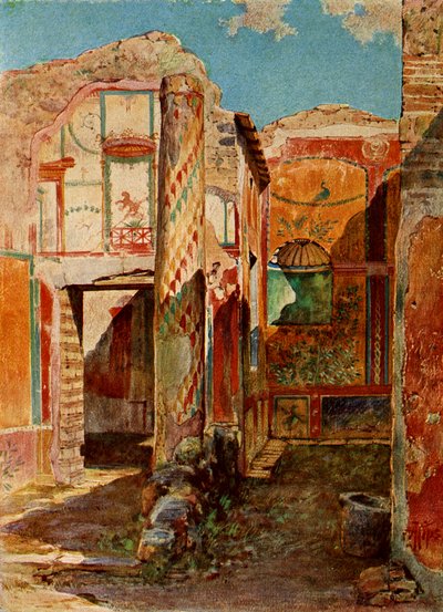 Wnętrze domu w Pompejach autorstwa Roman Roman
