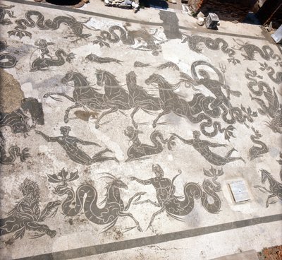Ostia (Ostia) Starożytna: mozaika Łaźni Neptuna. autorstwa Roman Roman