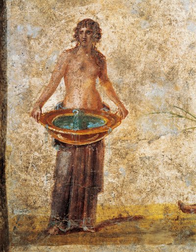 Cywilizacja rzymska - Kobieta niosąca wiadro wody z Pompei autorstwa Roman Roman
