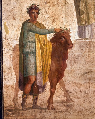 Cywilizacja rzymska, Fresk przedstawiający Jazona i Peliasa. Z Pompejów autorstwa Roman Roman