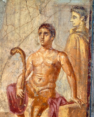 Selene i Endymion, fresk z Domu Stulecia, Pompeje, Kampania, cywilizacja rzymska autorstwa Roman Roman