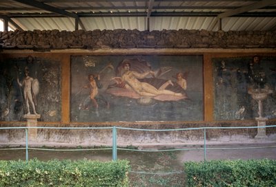 Wenus w muszli, fresk z peristylium w Domu Wenus w muszli, Pompeje (Lista Światowego Dziedzictwa UNESCO autorstwa Roman Roman