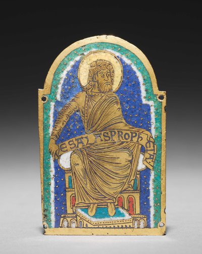 Tablica: siedzący prorok z relikwiarza: Esais autorstwa Romanesque