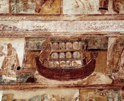 Łuk Noego (fresk na suficie) autorstwa Romanesque