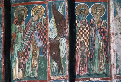 Fragment malarstwa, apsyda południowa kościoła autorstwa Romanian School