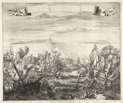 Bitwa pod Malagą, 1704 autorstwa Romeyn de Hooghe (attributed to)