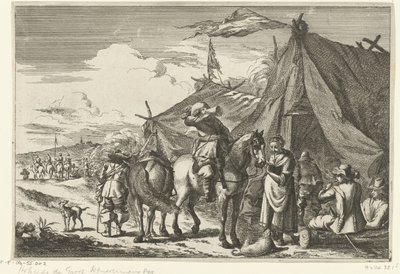 Jeźdźcy odpoczywają w namiotach autorstwa Romeyn de Hooghe (rejected attribution)