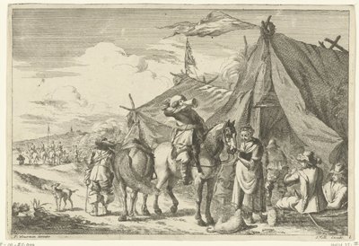 Jeźdźcy odpoczywają w namiotach autorstwa Romeyn de Hooghe (rejected attribution)