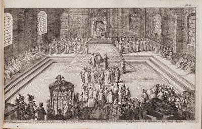 Scena na dworze cara Aleksisa Michajłowicza, 1677 autorstwa Romeyn de Hooghe