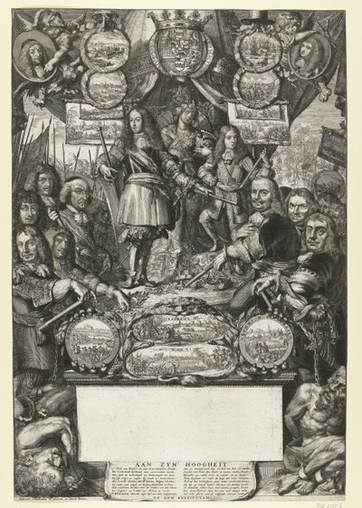 Alegoria zwycięstw Wilhelma III w 1673 r. autorstwa Romeyn de Hooghe