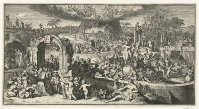 Alegoryczne przedstawienie z Tabula Cebetis autorstwa Romeyn de Hooghe