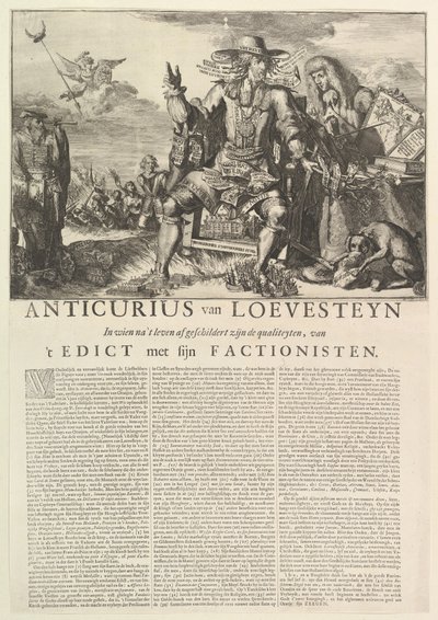 Anticurius van Loevesteyn.n.d. autorstwa Romeyn de Hooghe