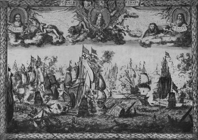 Bitwa pod Texel, c1675 autorstwa Romeyn de Hooghe