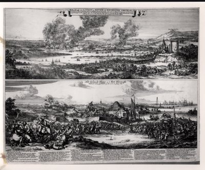 Holenderski atak na rzekę Medway, 20 i 21 czerwca 1667, ryty przez Nicolasa Visschera (1618-1709) autorstwa Romeyn de Hooghe