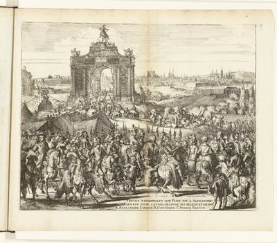 Uroczysty Wejście Farnese po Odsiedzeniu Paryża, 1590 Festes triomphales que Paris fit à Alexandre Farnese pour l