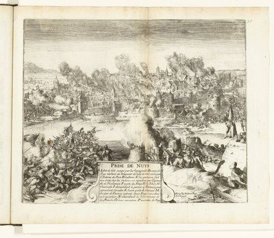 Zdobycie i plądrowanie Neuss, 1586 Prize de Nuys (tytuł na obiekcie) Guerres de Flandres (tytuł serii) autorstwa Romeyn de Hooghe