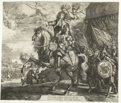 Portret konny Wilhelma III, księcia Orange autorstwa Romeyn de Hooghe