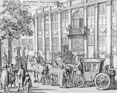 Dawny Kościół Żydów, ok.1700 autorstwa Romeyn de Hooghe