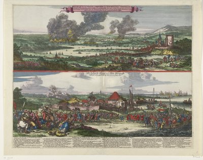 Podróż do Chatham i podbój wyspy Sheppey, 1667 Obraz miasta i rewiru Rochester, Chetham itp. / Het Eylandt Shepey and 