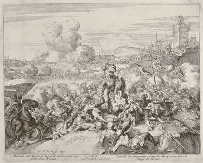 Cykl rycin wiedeńskich, Armia cesarska walcząca z Turkami, 1683 autorstwa Romeyn de Hooghe