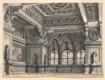 Scenografia, Sala Gotycka autorstwa Romolo Achille Liverani