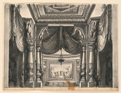 Scenografia, Wnętrze Pałacu Orientalnego autorstwa Romolo Achille Liverani